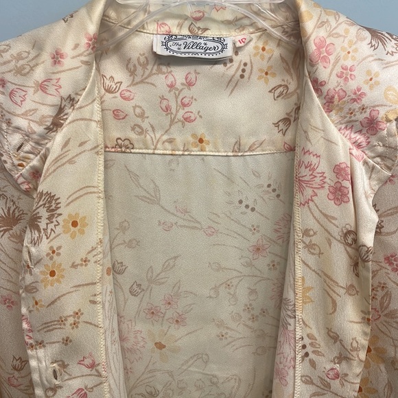 1960s The Villager Vintage Floral Silk Blouse - Picture 6 of 6
